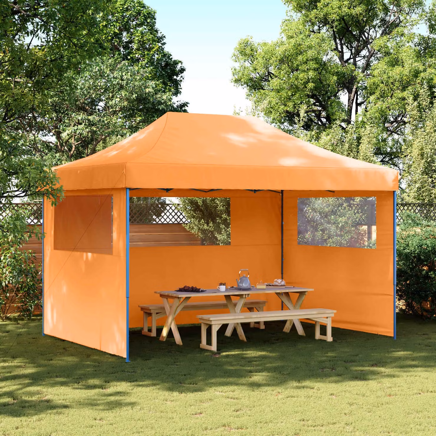 Tenda Party vidaXL in tessuto Oxford arancione L/P/H: 279 x 410 x 315 cm