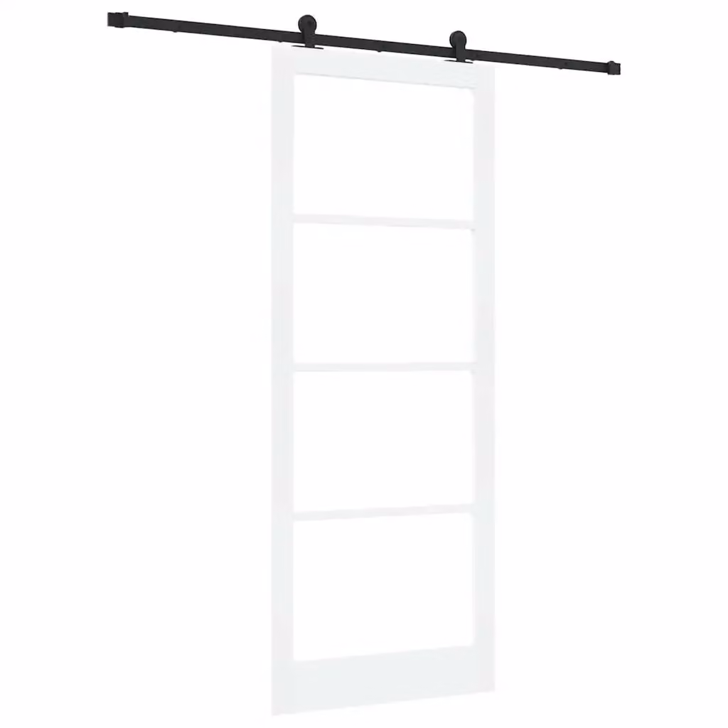 Porta scorrevole ORKDAL vidaXL in legno di pino e vetro, Bianco, L: 93 cm, H: 232 cm – 2