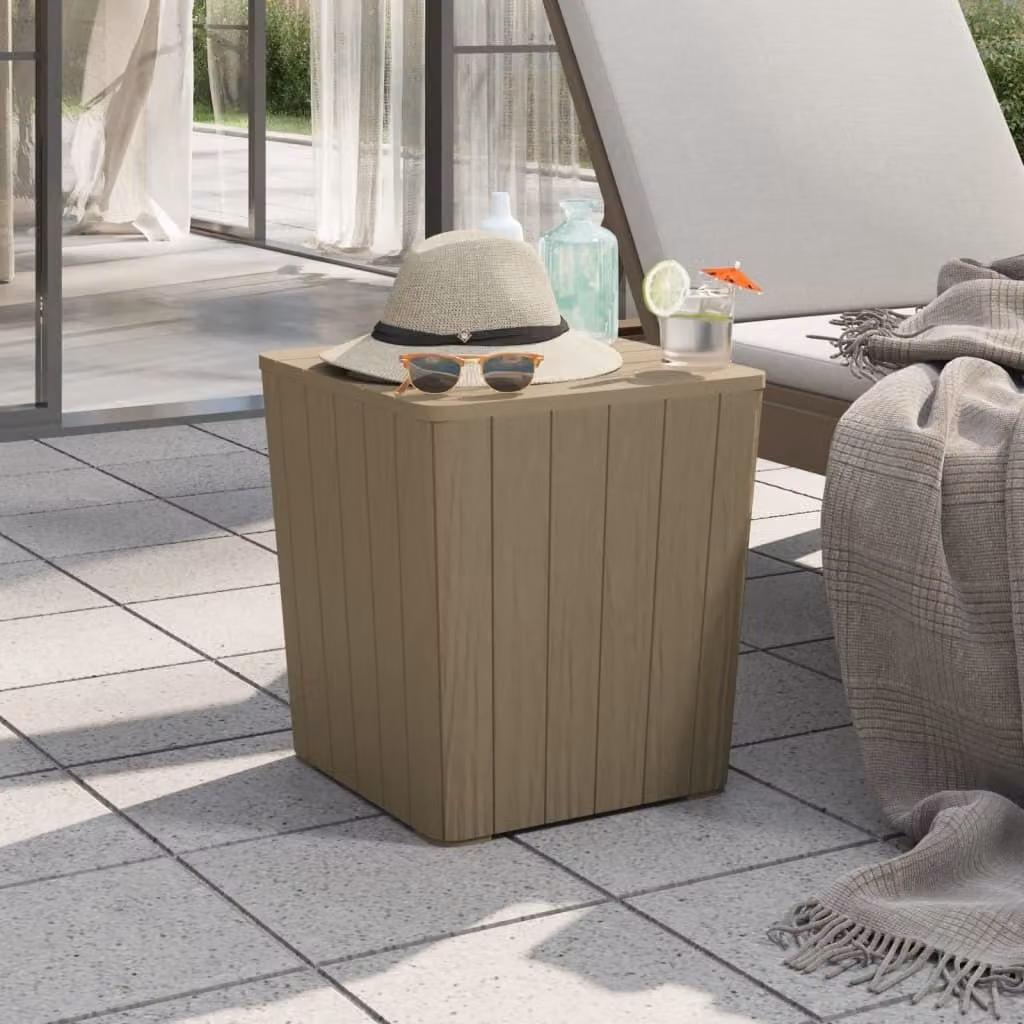 Maison Exclusive - Tavolo da giardino con piano removibile, color marrone chiaro, in polipropilene