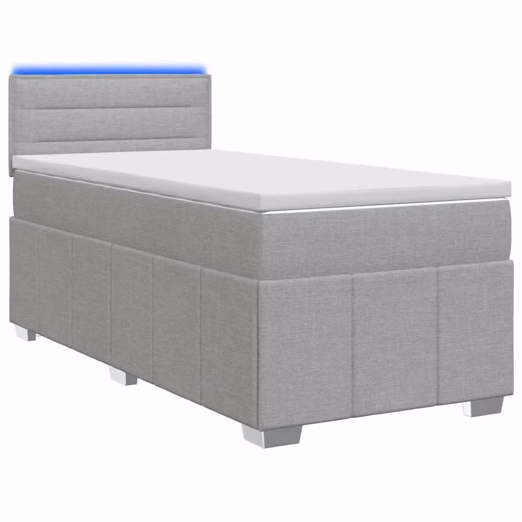 Letto box spring ibrido vidaXL con materasso a molle insacchettate e base sollevabile, Grigio, L: 80 cm, P: 200 cm – 2