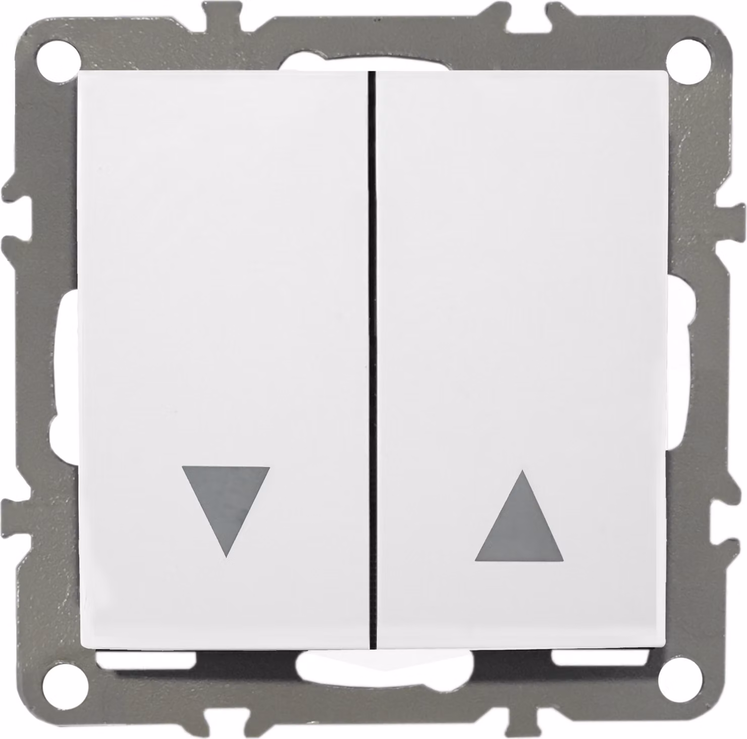 Interruttore a muro per tapparelle, modello QUADRA, colore bianco