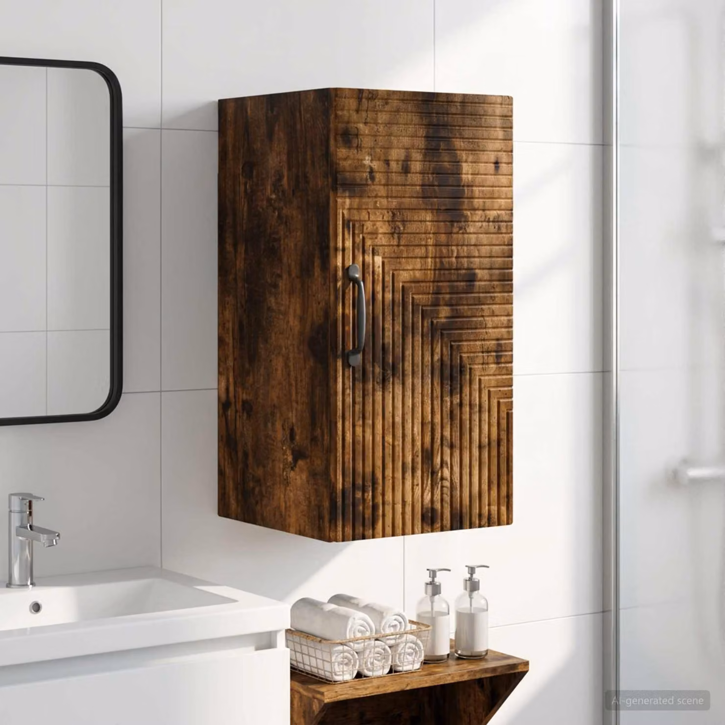 Armadio da bagno a muro vidaXL HAARLEM Rovere Fumo L: 30 cm, P: 31 cm, H: 59 cm