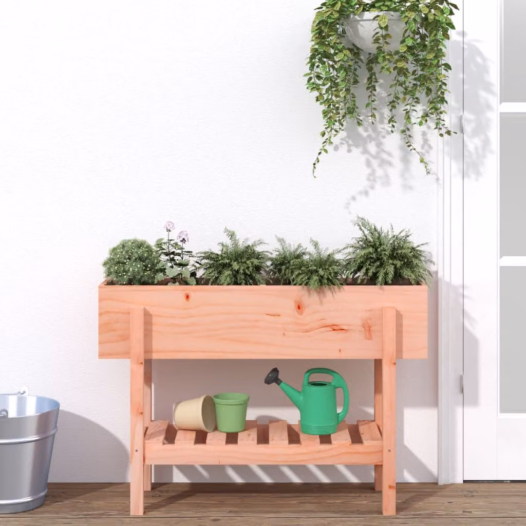 Fioriera Rialzata da Giardino vidaXL in Legno di Douglas Marrone L: 101 cm, P: 30 cm, H: 69 cm