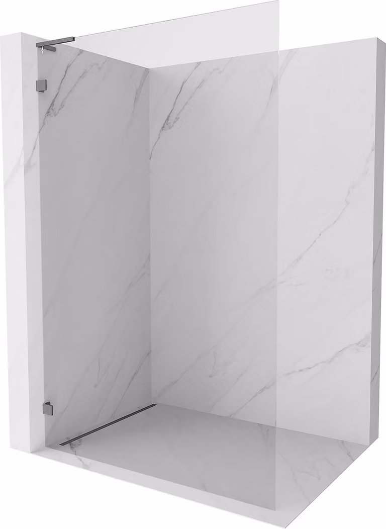 Mexen Lunar L parete doccia Walk-in sinistra 110 x 200 cm, trasparente 8 mm, gun metal - 830L-110-000-95-00-L