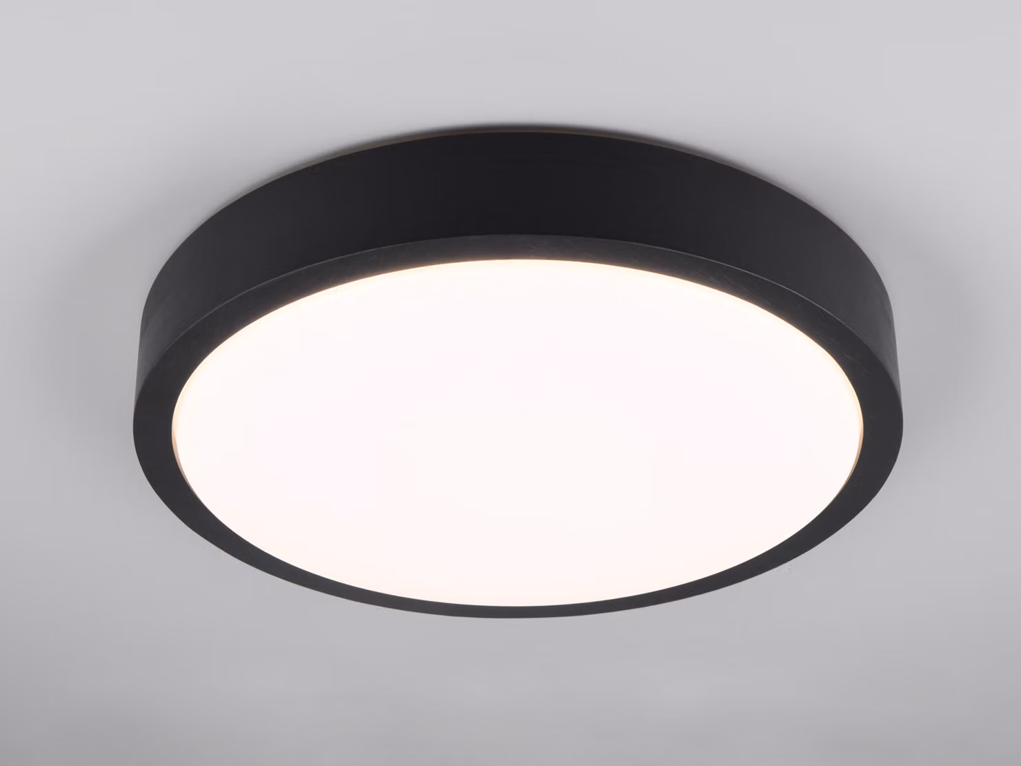 Trio Iseo LED soffitto 24W ⌀40cm dimmerabile nero bianco caldo