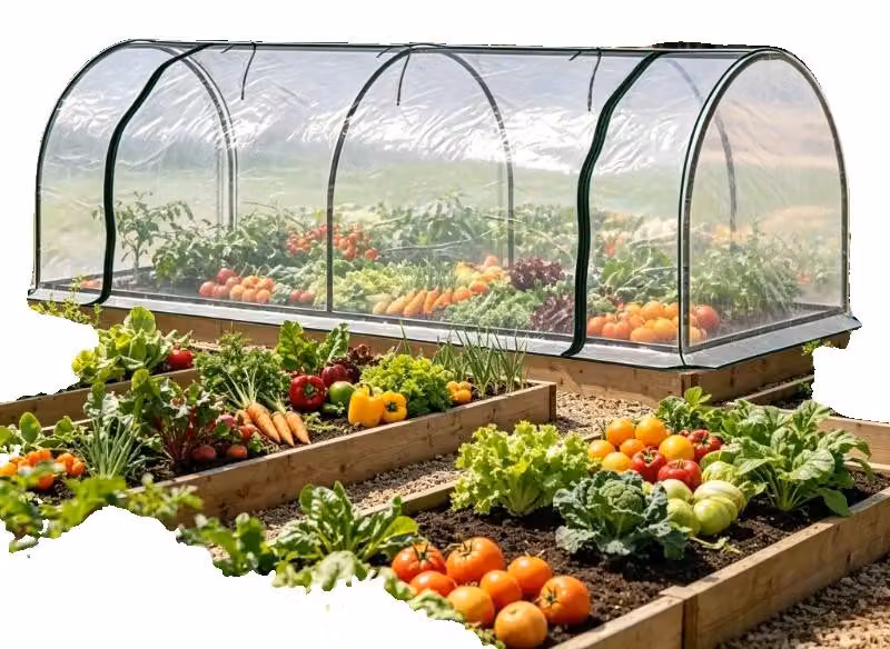 Tunnel per orto, serra di dimensioni 3 m x 6 m, realizzata con materiale polietilene di alta qualità e resistente, con protezione UV, design resistente alle intemperie, adatta a diverse varietà di piante
