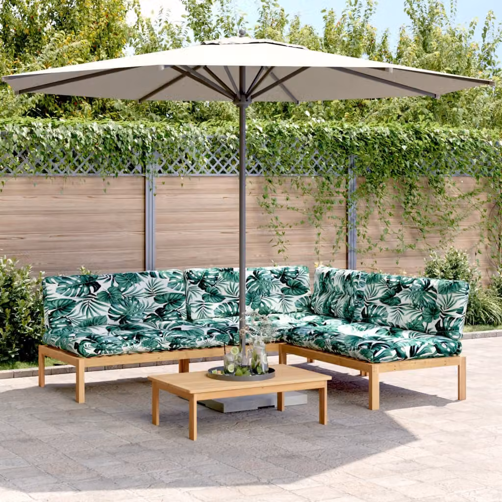 vidaXL Set Divani Pallet Giardino 4pz Cuscini Legno Massello Acacia