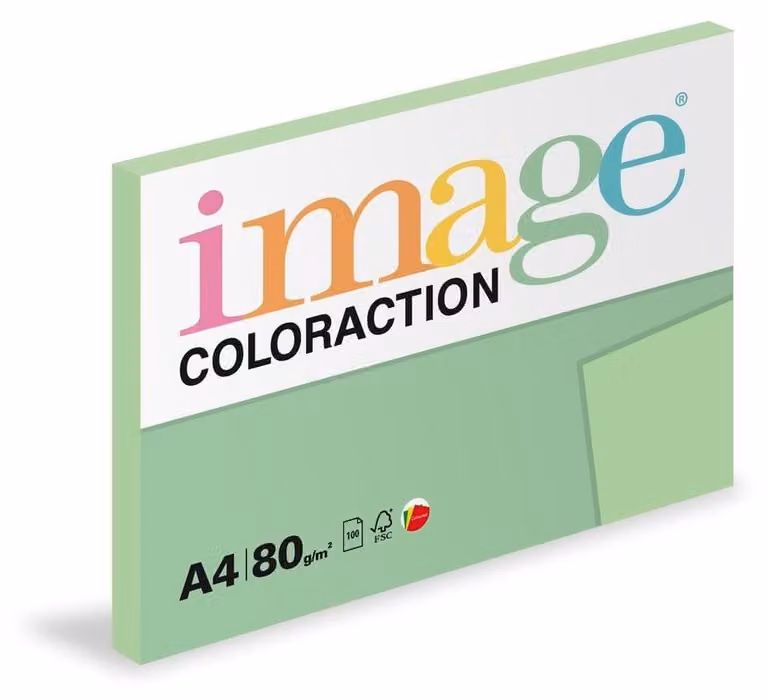 Carta copiativa Coloraction A4 80 g verde pastello 100 fogli