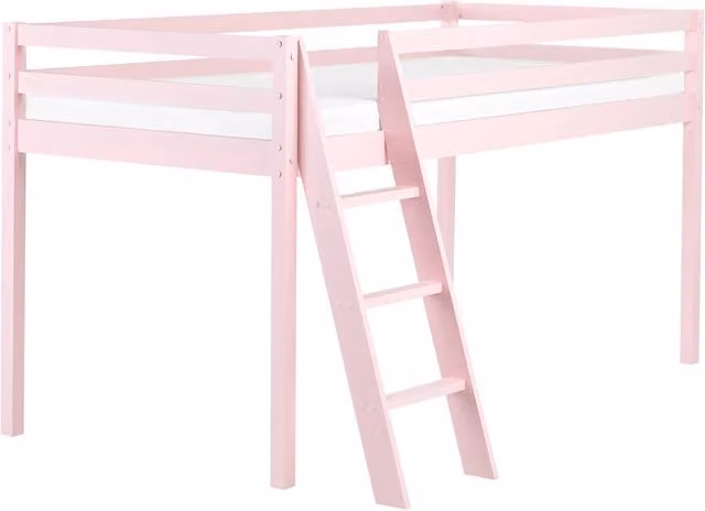 Letto per bambini Rosa in legno di pino UE 90 x 200 cm con telaio a doghe Letto per bambini piccoli