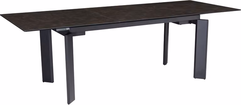 WOHNLING tavolo da pranzo 180x95x77 cm tavolo da pranzo in vetro Vetroceramica tavolo da cucina nero allungabile fino a 240 cm tavolo in vetro grande tavolo da pranzo sala da pranzo rettangolare