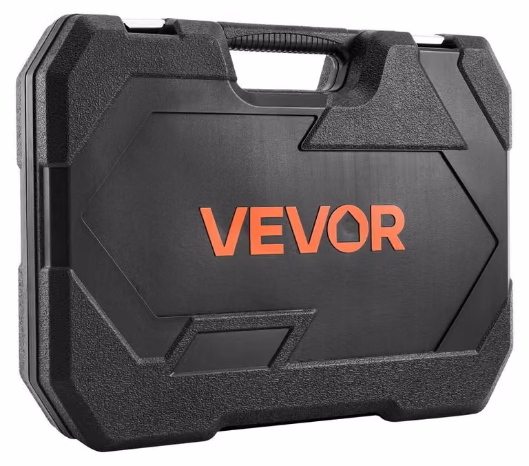 Set di chiavi a bussola da 86 pezzi - attacco da 3/8", 1/4" e 1/2" - acciaio legato CR-V - cromato
