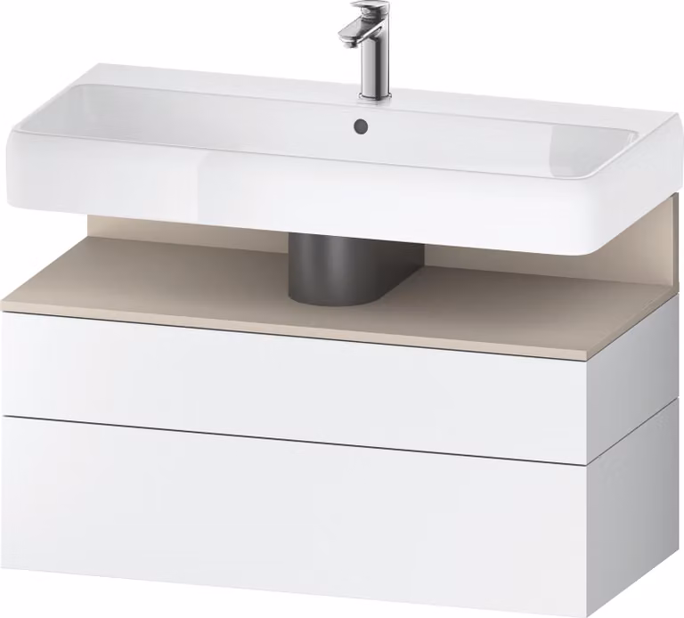 Duravit Collection One Meuble sous-lavabo, 1 tiroir et 1 tiroir, 990x470x590mm, en niche Taupe Supermatt, QA4395083180000, QA4395083180000