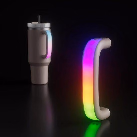 Lampade a LED, rosse, portatili, accessori, dimensioni: 14,3 x 7,3 x 3 cm