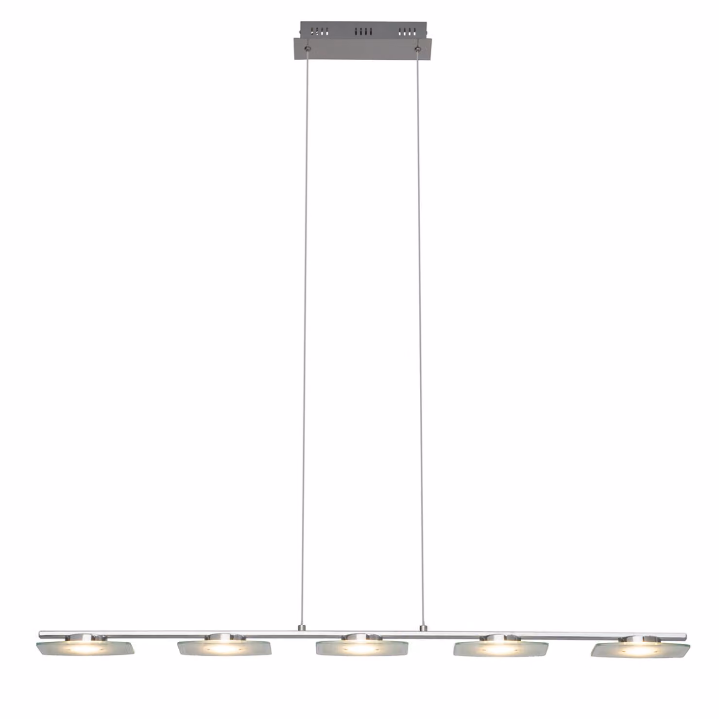 Brillante Arlena LED 5x6,3W PE 5 a sospensione, 5 luci cromo/trasparente G93435/15