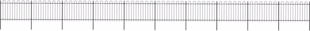 Maison Exclusive - Recinzione da Giardino con Parte Superiore ad Anello in Acciaio 1781,5x120 cm Nero