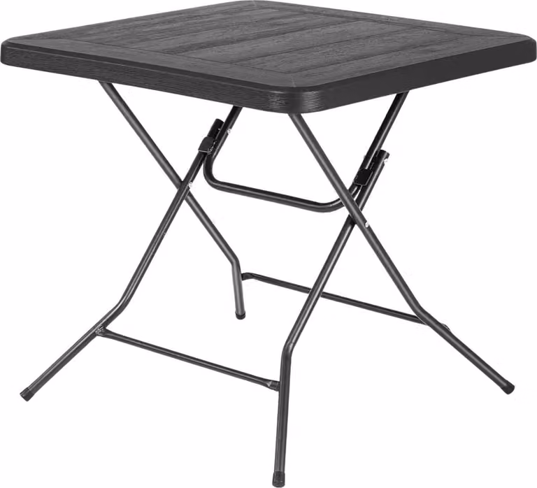 Tavolo pieghevole Valora - Tavolo pieghevole - Tavolo da picnic - Tavolo da balcone - Tavolo da giardino - Con struttura in acciaio - Ideale per feste, cucina e soggiorno - 80×80×74 cm