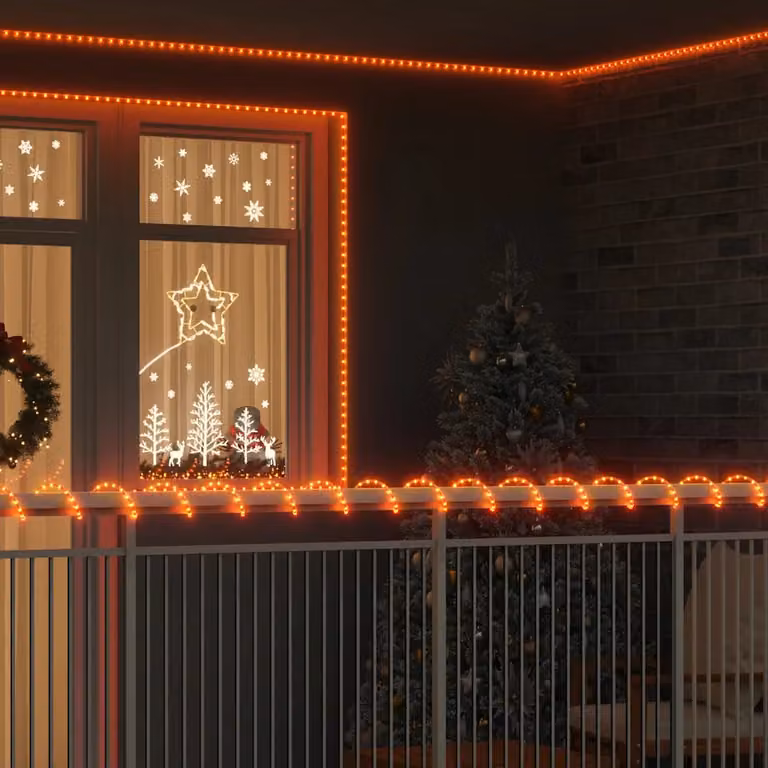 Luce a corda LED vidaXL Bianco caldo, 20 m, in PVC e rame