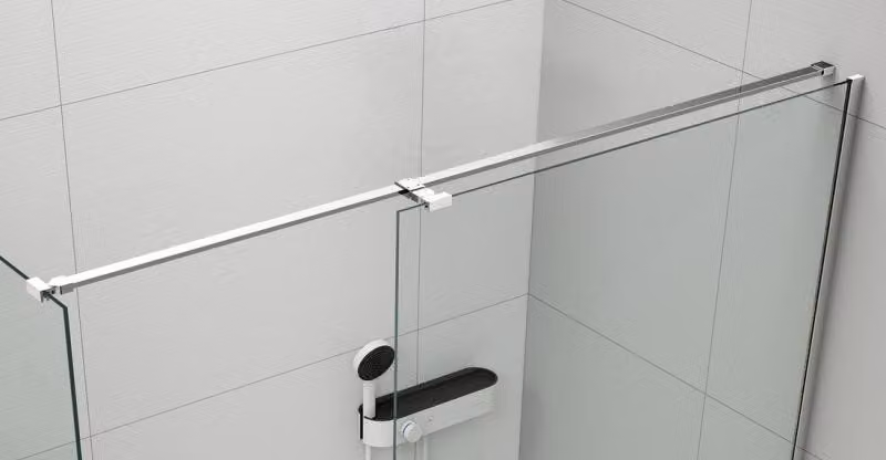 Polysan ESCA, supporto angolare universale per box doccia da 1400 mm, cromato