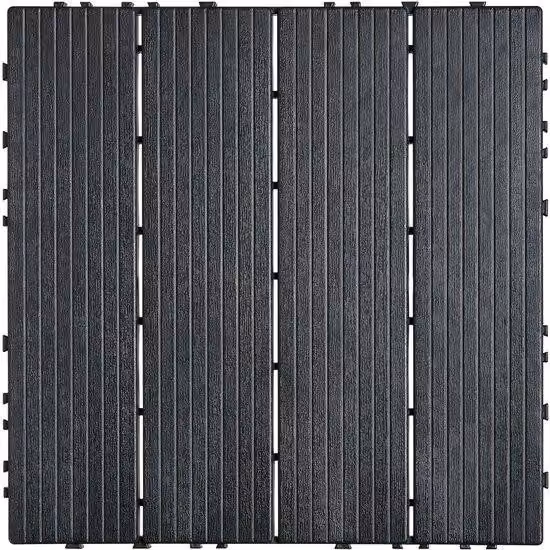 Piastrelle per esterni, confezione da 10, dimensioni 30,5 x 30,5 cm, 9,2 m², rivestimento per pavimenti in plastica resistente all'acqua, adatto per l'uso esterno e per tutte le condizioni atmosferiche