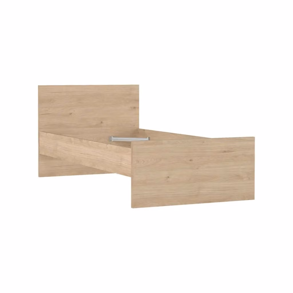 Letto singolo Assar DMORA in rovere, struttura sommier moderna per camera da letto, L 196,6 x P 96 x H 80 cm – 2