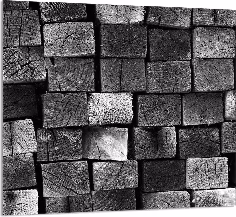 GLASPLATTE FÜR KÜCHE 65x60 Holz