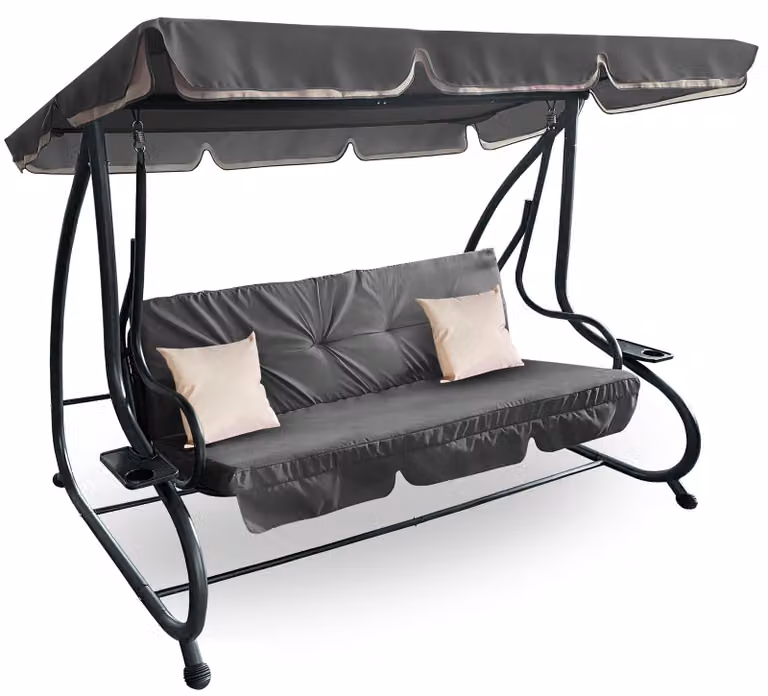 Aga Altalena da giardino 2 in 1 GRANDLUX XXL Grigio scuro