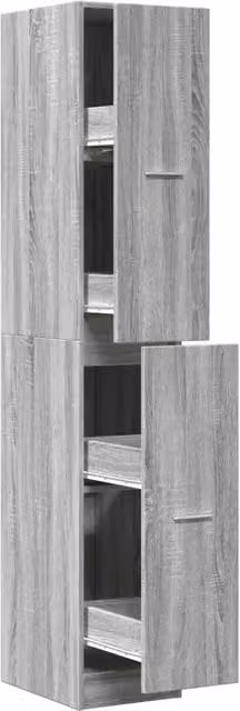 Armadio speziali 30 x 41 x 175 cm grande spazio di archiviazione design moderno in legno ingegnerizzato grigio 02_0055654