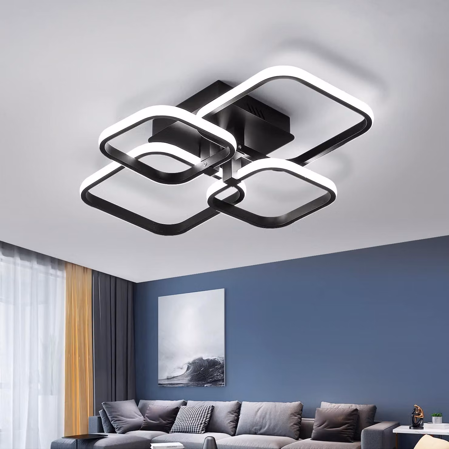 Comely, lampada a LED da soffitto, 60W, lampada per il soggiorno, design moderno