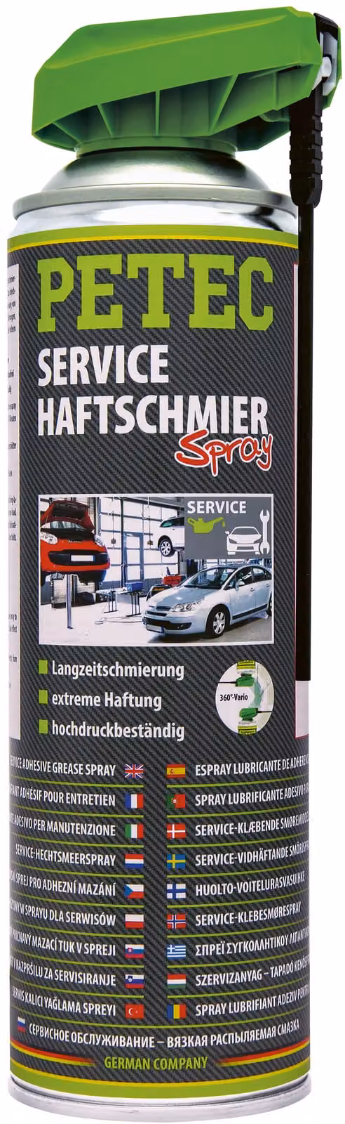 Petec service lubrificante adesivo spray 500 ml per la lubrificazione a lungo termine