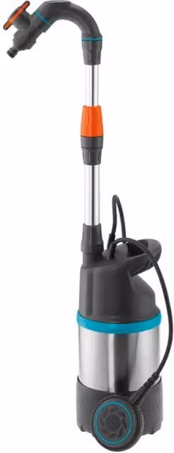 Pompa di evacuazione acque chiare a filo multicellulare GARDENA 4700/2 con motore brushless da 550 W, portata 4700 l/h e profondità fino a 7 m, alimentazione 220 V
