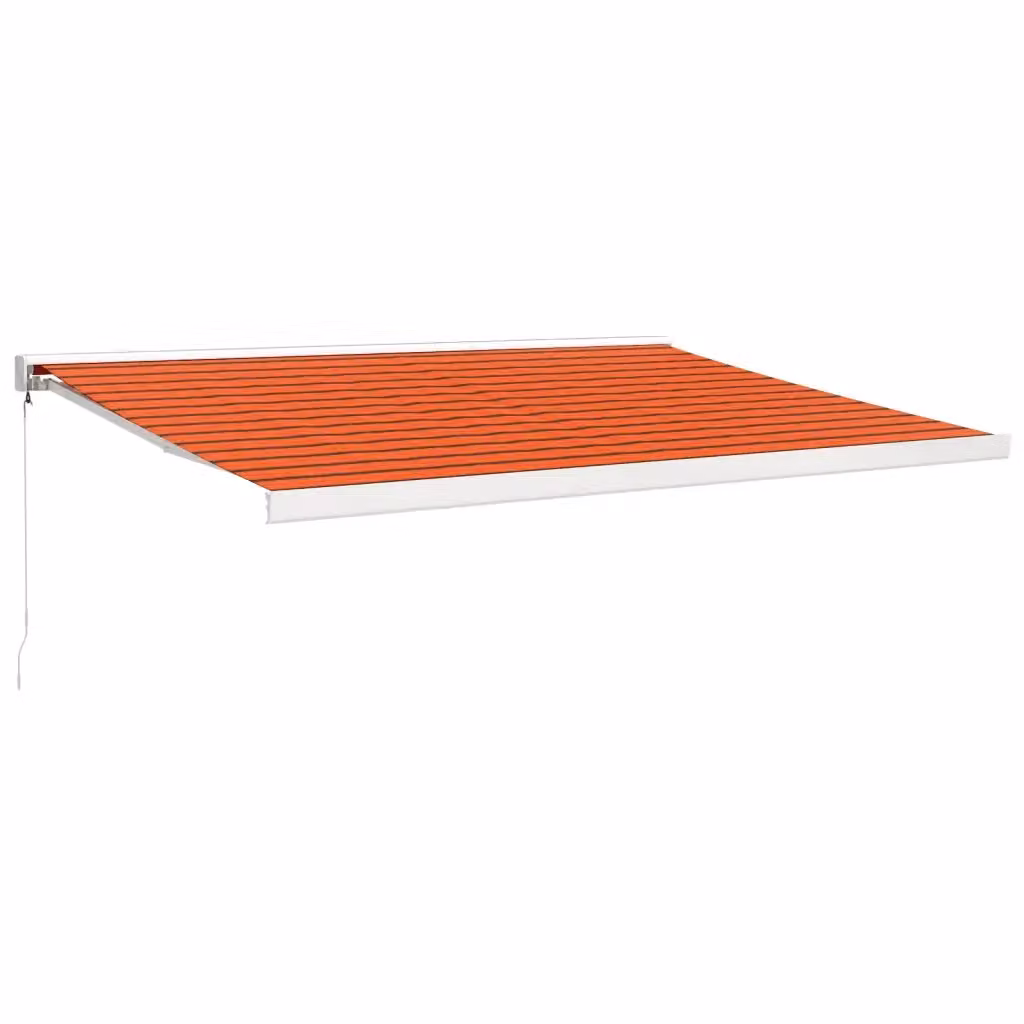 Tenda retrattile vidaxl con bracci pieghevoli in alluminio e tessuto in poliestere, colore arancione e marrone, L: 450 cm, P: 300 cm – 2