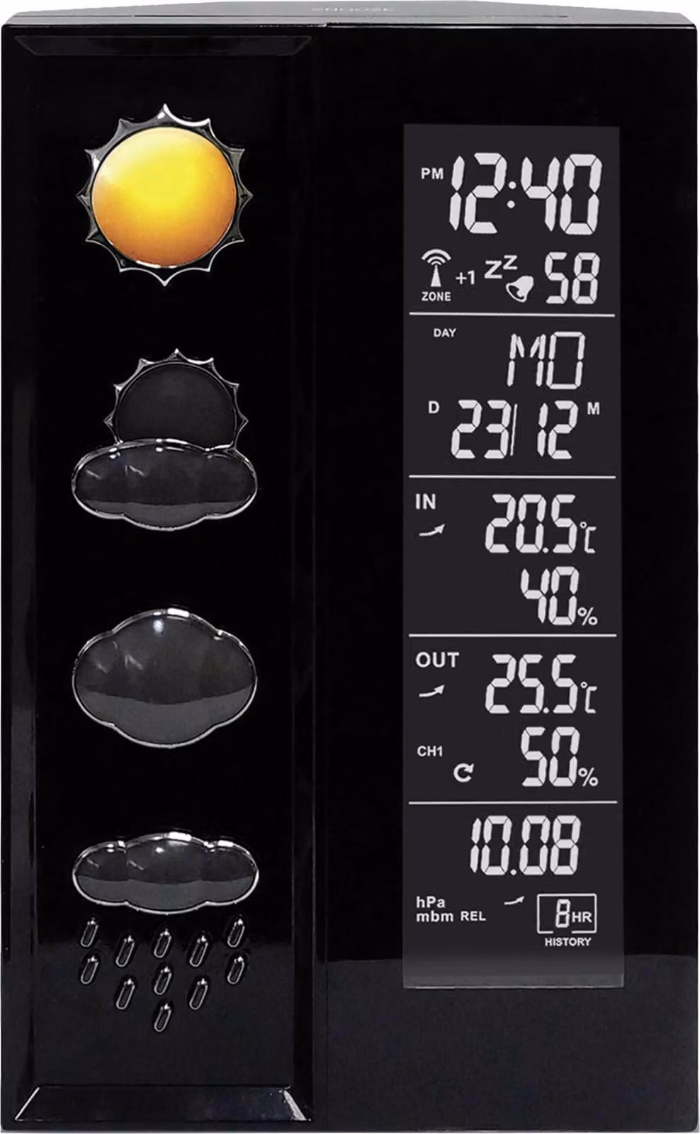 Techno Line Premium Collection WS 6650 - Stazione meteo - senza fili - finitura pianoforte