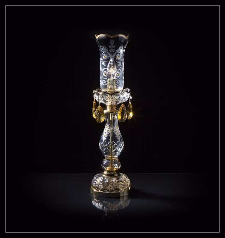 Tischleuchte Tisch Lampe Kronleuchte Kristall Antik Stil Leuchte Leuchten Lampen