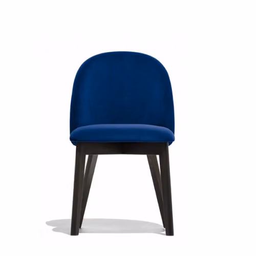 Sedia Tuka imbottita con gambe in legno Connubia