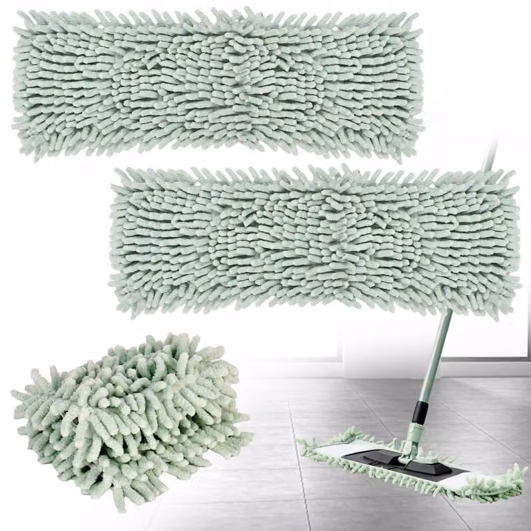 Copertura in microfibra per mop per pavimenti, set da 2, in tessuto tipo "terry", mop piatto