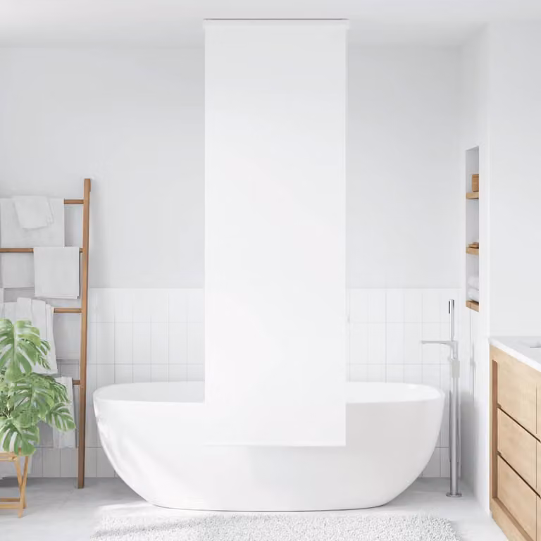 vidaXL Tenda a Rullo per Doccia Cassonetto 60x240 cm Larghezza Tessuto