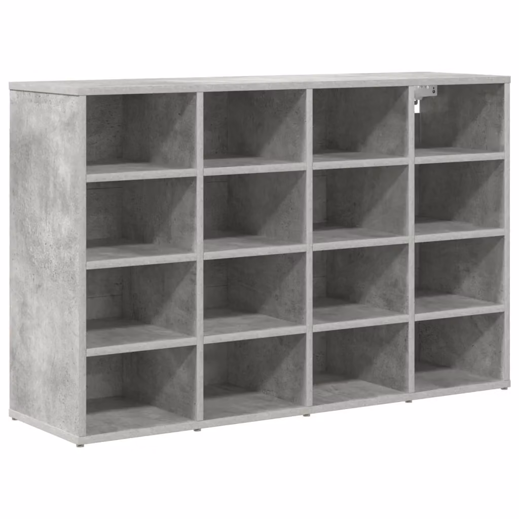 Scarpiera minimalista vidaXL in legno e MDF, colore grigio opaco, L 103 x P 30 x H 67 cm – 2