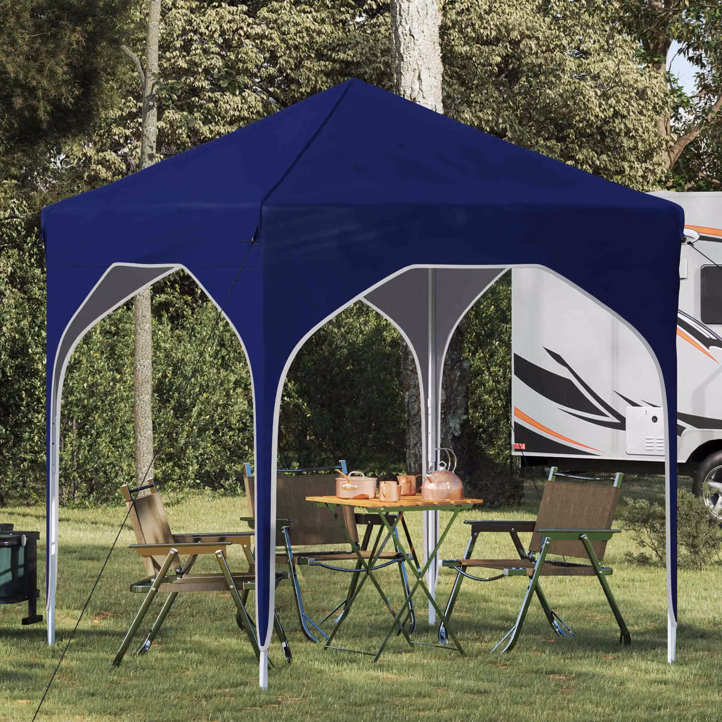 vidaXL Tenda per feste a pop-up blu L/P/H: 194 x 194 x 245 cm