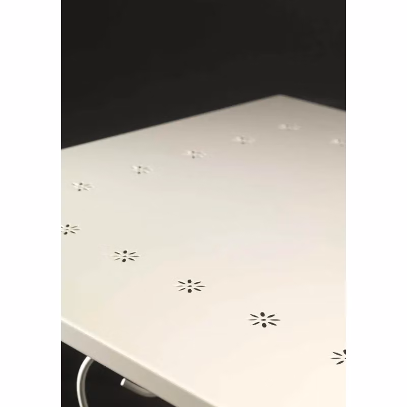 Tavolo quadrato in metallo Vacchetti bianco, L 70 x P 70 x H 72 cm – 2