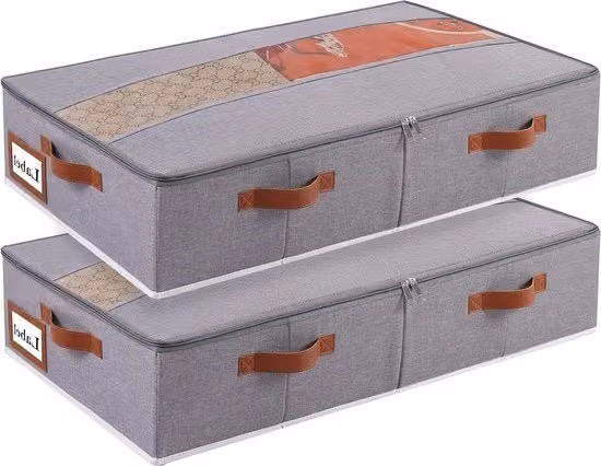 Set di due contenitori di stoccaggio per biancheria da letto e bagno