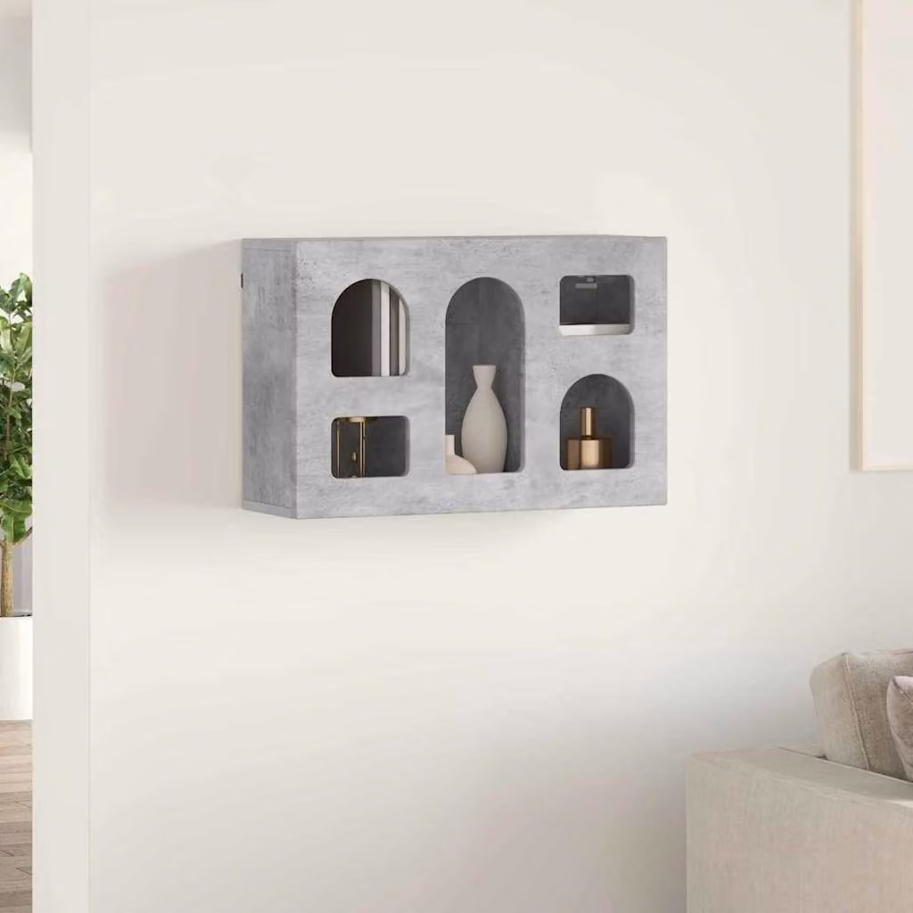 vidaXL Armadio pensile ELST moderno in MDF Grigio, L 60 cm x P 20 cm x H 40 cm