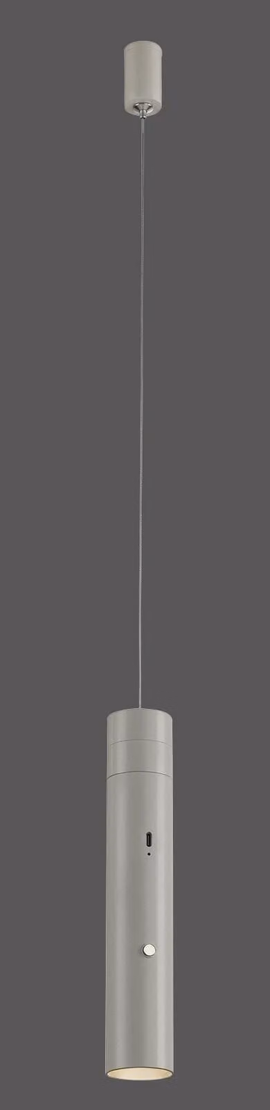 JUST LIGHT - Lampada a sospensione LED, colore bianco caldo, dimmerabile, 3W, finitura greige, modello 18281-40