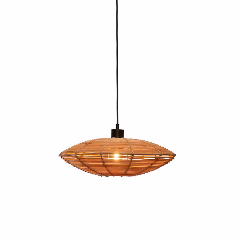 GOOD&MOJO - Lampada a sospensione Tanami - Rattan - Ø40cm Lampada a sospensione - Lampada da tavolo - Lampada da soggiorno - Lampada da camera da letto - Soggiorno