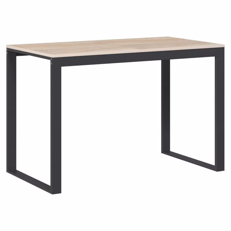 SYFAX™ Scrivania Computer Nera e Rovere 110x60x73 cm Legno Multistrato