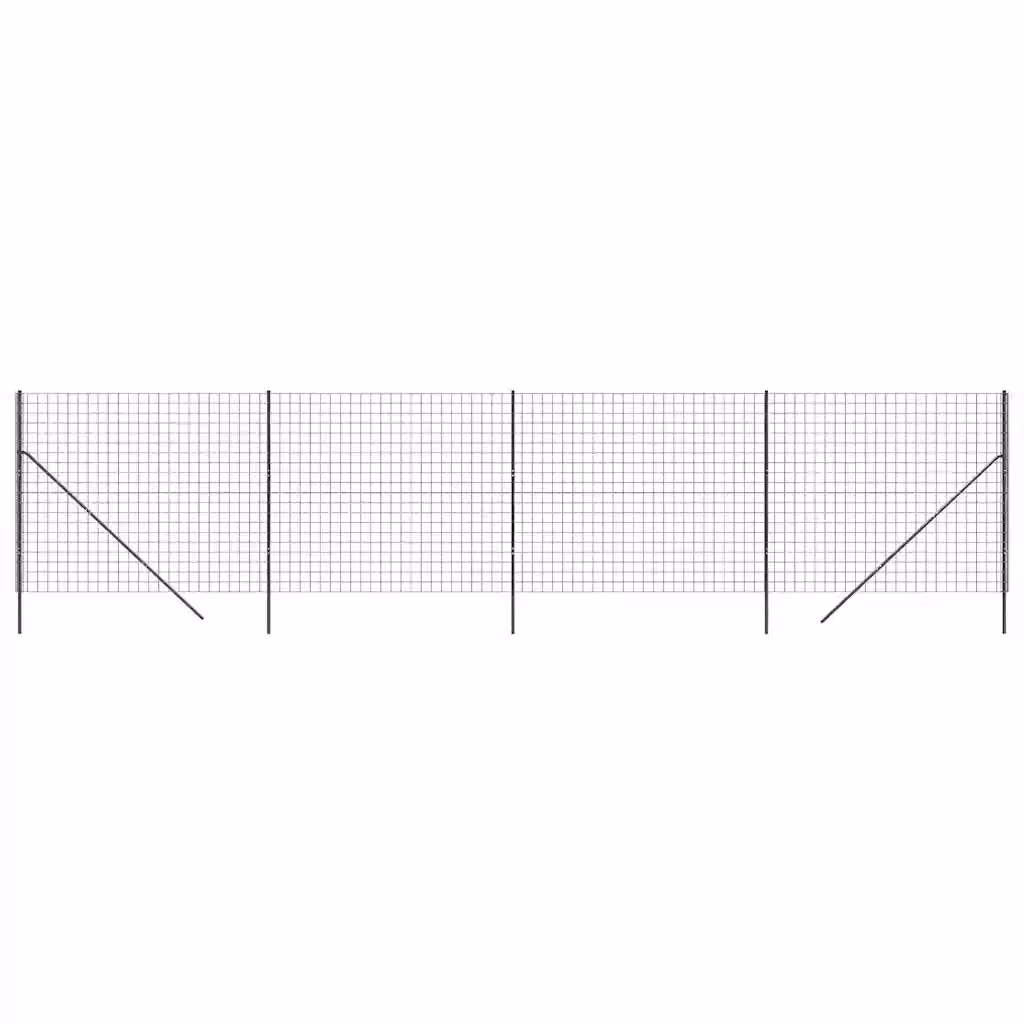Recinzione Metallica vidaXL in Acciaio Zincato Rivestito in PVC Colore Antracite L: 10 m, H: 2,2 m – 2