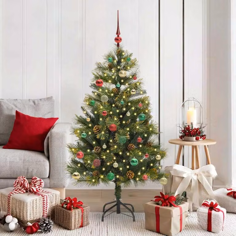 Maison Exclusive - Albero di Natale artificiale pieghevole con pigne, 150 cm