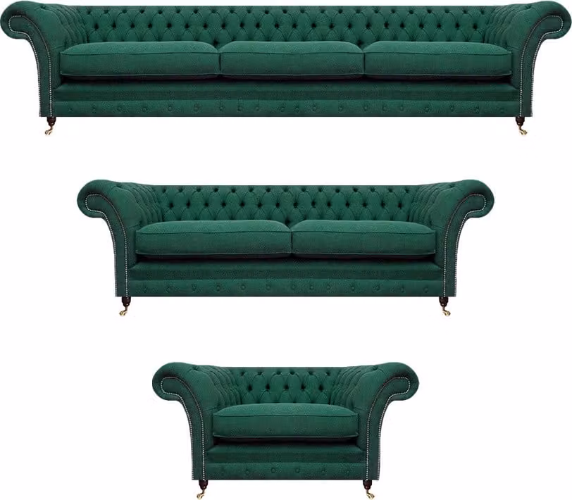 Wohnzimmer Set Luxus Komplett 3tlg Chesterfield Polstermöbel Einrichtung