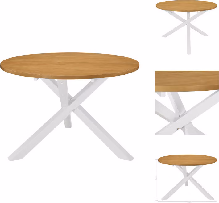 vidaXL Tavolo da pranzo bianco 120x75 cm MDF - Tavoli da pranzo