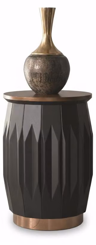 Tavolino con struttura in legno, stile classico moderno, colore nero-marrone