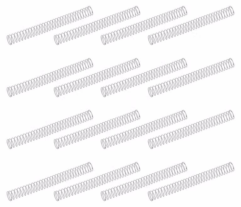 Molle a compression, 50 pezzi, acciaio inossidabile 304, dimensioni 0,2 x 4 x 40 mm, colore argento